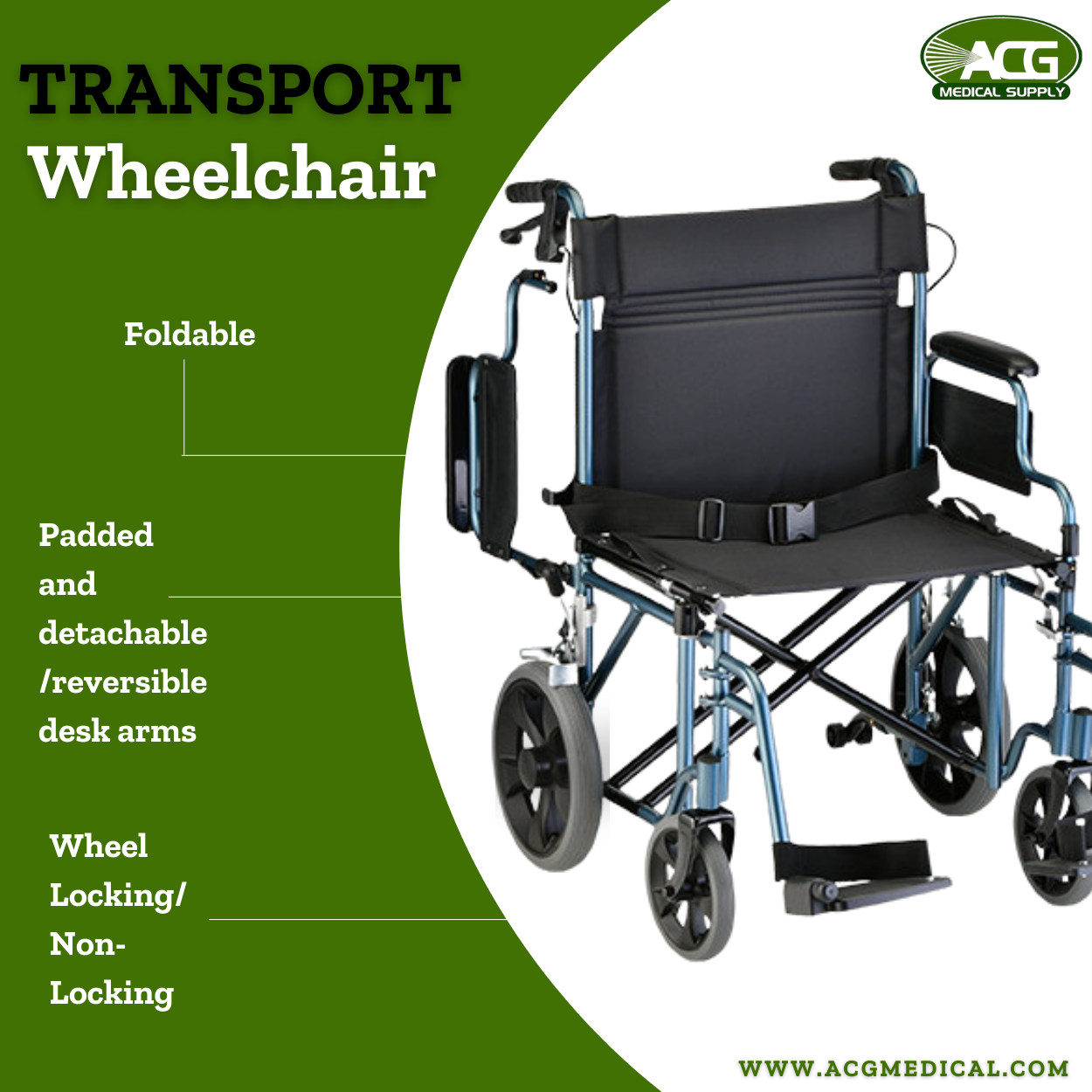 Transport wheelchairs