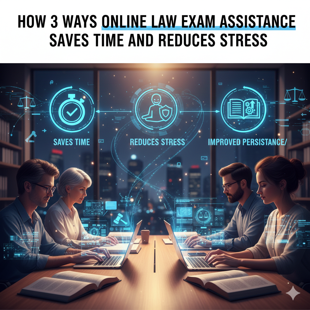 How 3 Ways Online Law Exam Assistance Saves Time and Reduces Stress