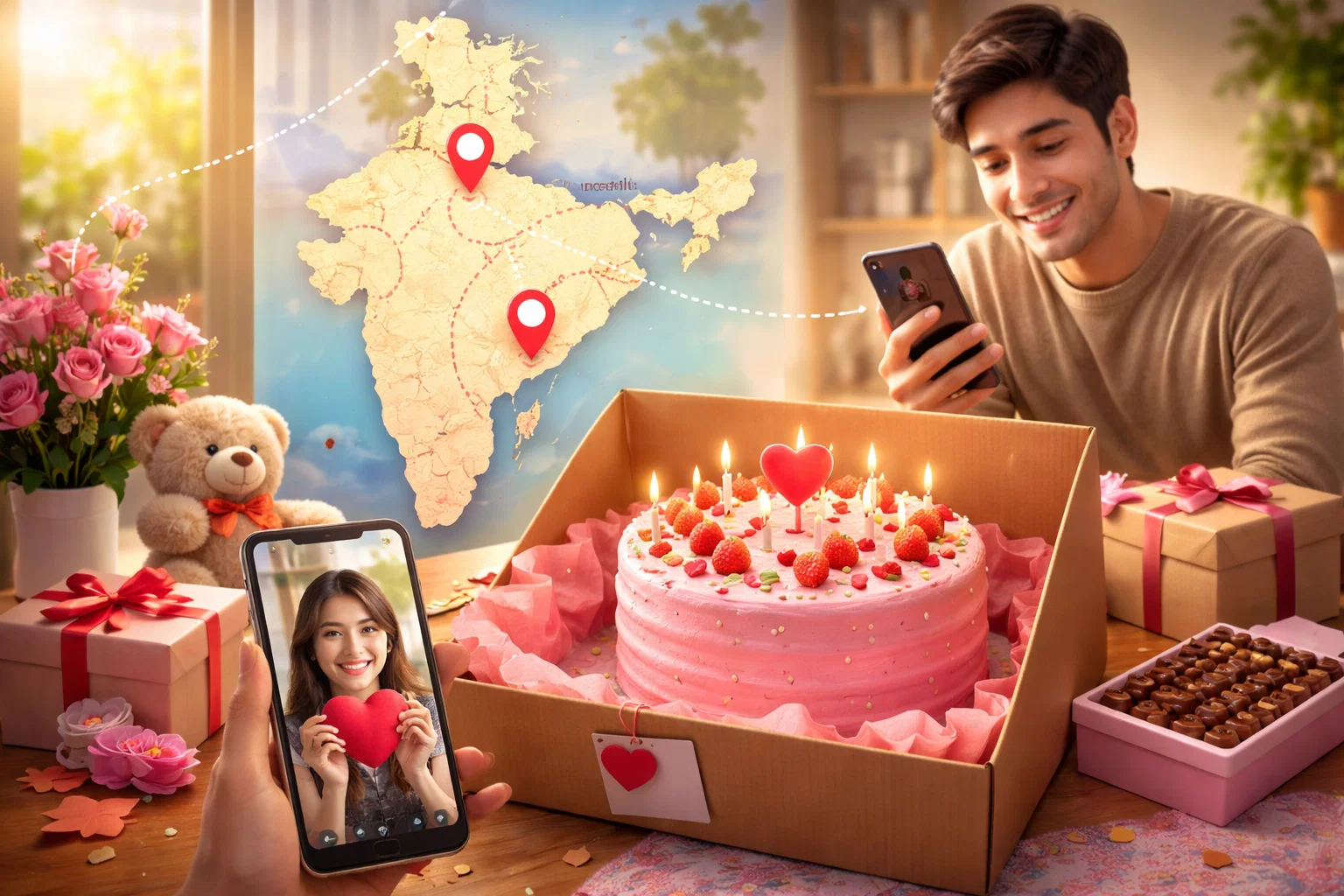 Birthday Cakes for Long-Distance Relationships: Sending Love Across India